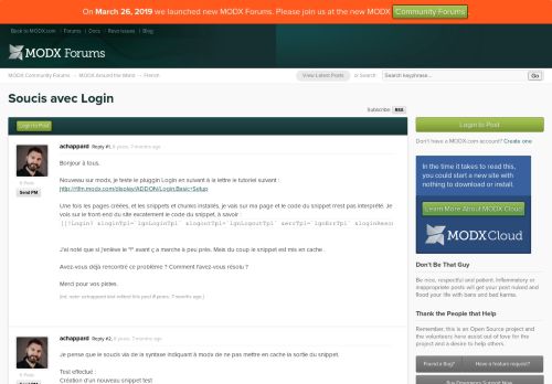 
                            5. Soucis avec Login | MODX Community Forums