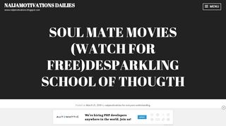 
                            11. Soul Mate Movies (Watch For Free)desparkling school of thougth ...