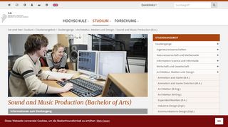 
                            6. Sound and Music Production (Bachelor of Arts)- Hochschule ...