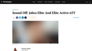 
                            10. Sound Off: Jabra Elite And Elite Active 65T - Entrepreneur