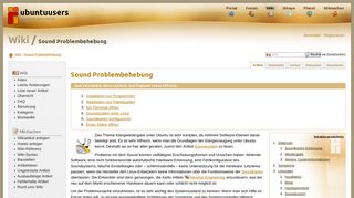 
                            4. Sound Problembehebung › Wiki › ubuntuusers.de