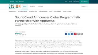 
                            10. SoundCloud Announces Global Programmatic Partnership With ...