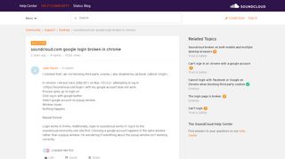 
                            3. soundcloud.com google login broken in chrome | SoundCloud ...
