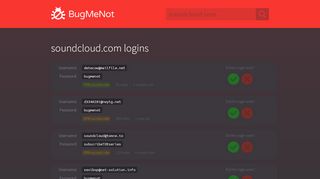 
                            6. soundcloud.com passwords - BugMeNot