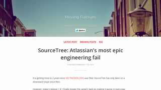 
                            10. SourceTree: Atlassian's most epic engineering fail - Moving Fulcrum