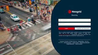 
                            2. Sourcing Login Page - Neogrid