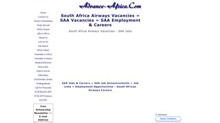 
                            5. South Africa Airways Vacancies » SAA Vacancies 2019 » SAA Jobs ...