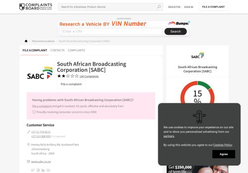 
                            12. South African Broadcasting Corporation [SABC] Customer Service ...