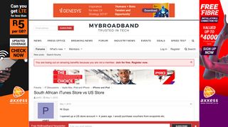 
                            9. South African iTunes Store vs US Store | MyBroadband