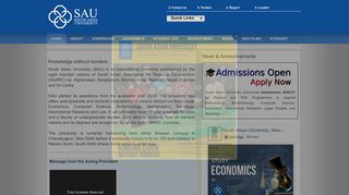 
                            3. South Asian University: HOME - SAU