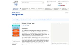 
                            8. South Beach Diet - Mayo Clinic