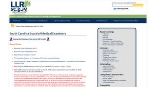 
                            10. South Carolina Board of Medical Examiners - LLR - SC.gov