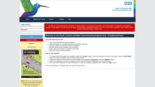 
                            2. South, Central and West CSU Electronic Tendering Site - Home