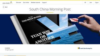 
                            9. South China Morning Post - Asia Miles