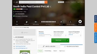 
                            12. South India Pest Control Pvt Ltd, Old Madras Road - Commercial ...