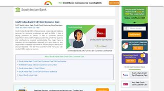 
                            3. South Indian Bank Credit Card Customer Care Number: 24x7