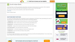
                            2. South Indian Bank Credit Card Eligibility - Check Eligibility Criteria ...