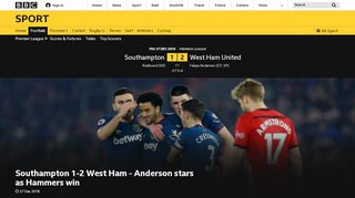 
                            12. Southampton v West Ham United live in the Premier ...