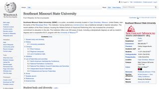 
                            5. Southeast Missouri State University - Wikipedia
