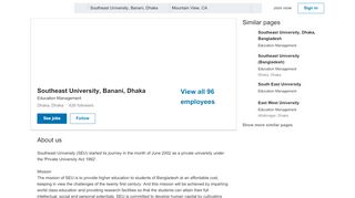 
                            8. Southeast University, Banani, Dhaka | LinkedIn
