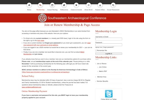 
                            9. Southeastern Archaeological Conference » Join or Renew ...