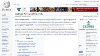 
                            8. Southern Adventist University - Wikipedia