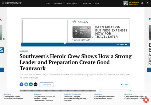 
                            13. Southwest's Heroic Crew Shows How a Strong Leader and ...