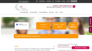 
                            9. Soziale Arbeit (BASA-online) B.A. | Fachhochschule Münster | zfh.de