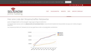 
                            7. Soziale Netzwerke für Wissenschaftler - selignow.de – online marketing