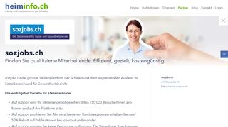 
                            7. sozjobs.ch Finden Sie qualifizierte Mitarbeitende ... - Heiminfo.ch