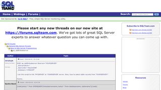 
                            12. sp_addlinkedserver - SQL Server Forums - SQLTeam.com