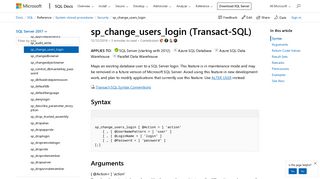 
                            13. sp_change_users_login (Transact-SQL) - SQL Server | Microsoft Docs
