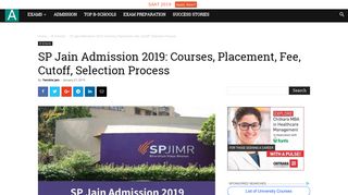 
                            10. SP Jain Admission 2019: Courses, Placement, Fee, Cutoff, Selection ...