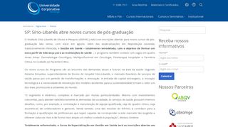 
                            11. SP: Sírio-Libanês abre novos cursos de pós-graduação ...