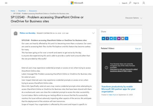 
                            4. SP133540 - Problem accessing SharePoint Online or OneDrive for ...