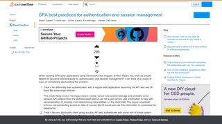 
                            4. SPA best practices for authentication and session management ...