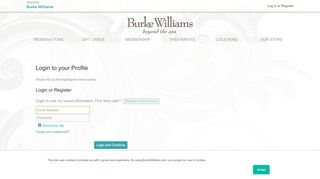 
                            2. Spa - Login to your Profile - Burke Williams