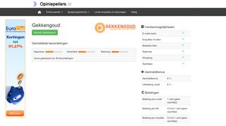 
                            8. Spaarprogramma Gekkengoud - Informatie, reviews ... - Opiniepeilers.nl