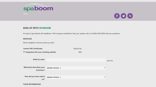 
                            4. SpaBoom - Sign up for your Instant Gift Certificates!