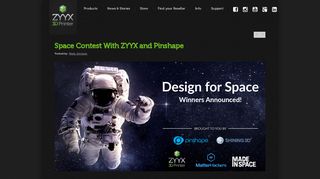 
                            11. Space Contest With ZYYX and Pinshape - ZYYX 3D Printer ...