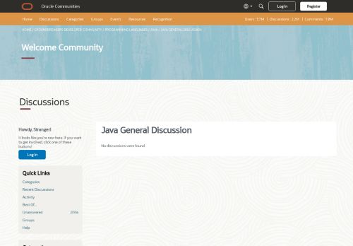 
                            3. Space: Java | Oracle Community