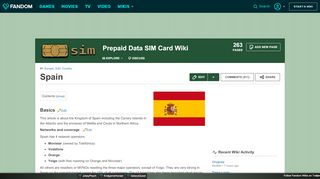 
                            5. Spain | Prepaid Data SIM Card Wiki | FANDOM powered by Wikia