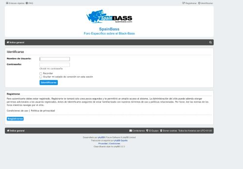 
                            2. SpainBass - Panel de Control de Usuario - Identificarse