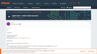 
                            5. spam box + main email account | cPanel Forums