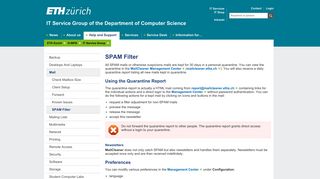 
                            5. SPAM Filter – IT Service Group of the Department of Computer ...
