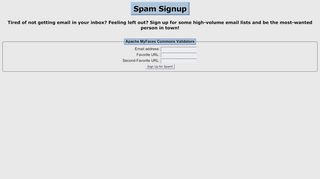
                            12. Spam Signup