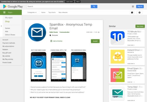 
                            2. SpamBox - Anonymous Temp Email - Apps on Google Play