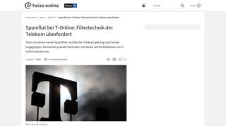 
                            13. Spamflut bei T-Online: Filtertechnik der Telekom überfordert | heise ...