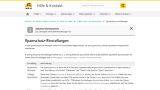 
                            4. Spamschutz-Einstellungen - WEB.DE Hilfe