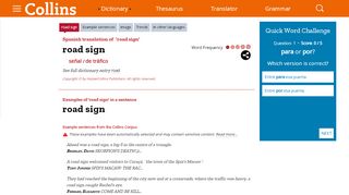 
                            9. Spanish Translation of “road sign” | Collins English-Spanish Dictionary